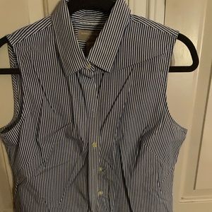 Banana Republic Women's Blue & White Striped Tank Top~Size 12